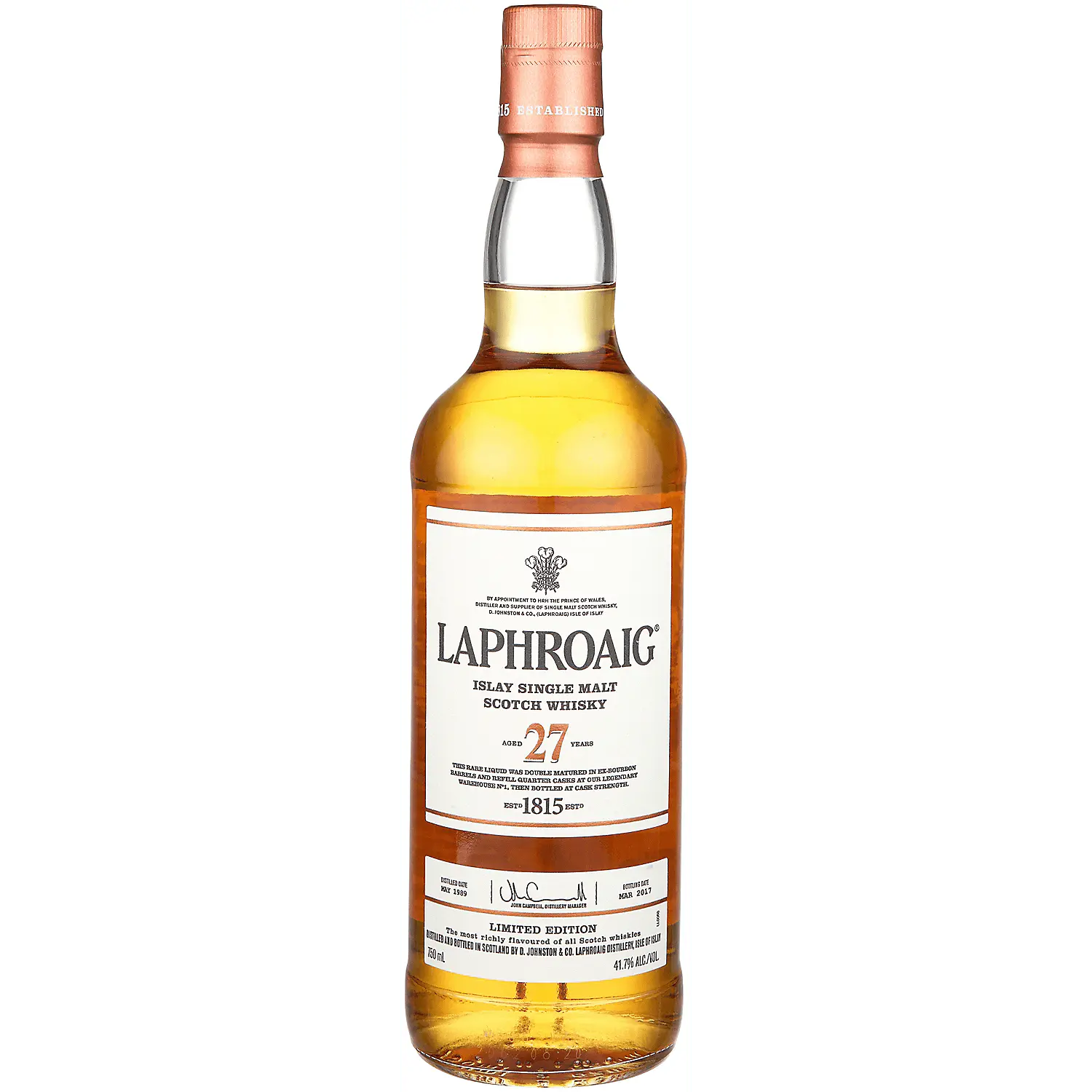 Laphroaig Single Malt Scotch Limited Edition 27 Yr 83.4 750ml Laphroaig