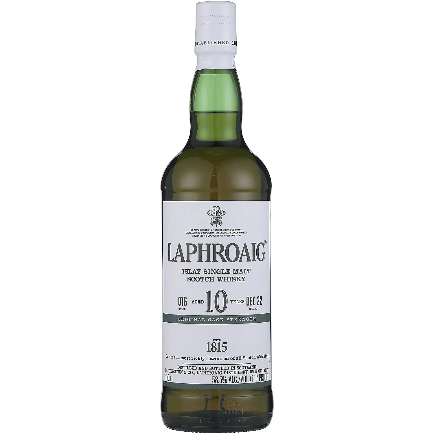 Laphroaig Single Malt Scotch Original Cask Strength Batch 016 10 Yr 117 750ml Laphroaig