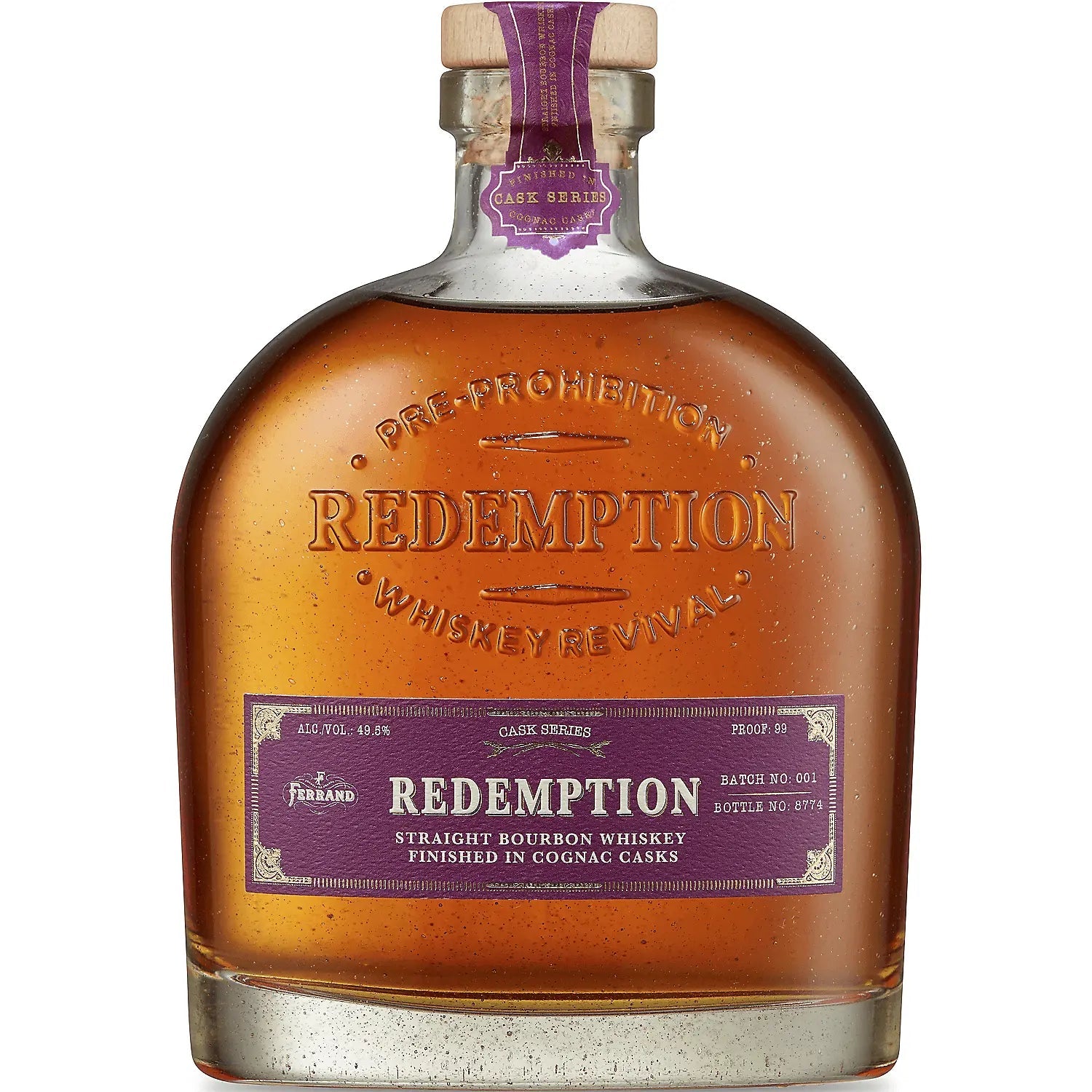 Redemption Straight Bourbon Finished In Cognac Casks Cask Series Batch No. 1 99 750ml Redemption