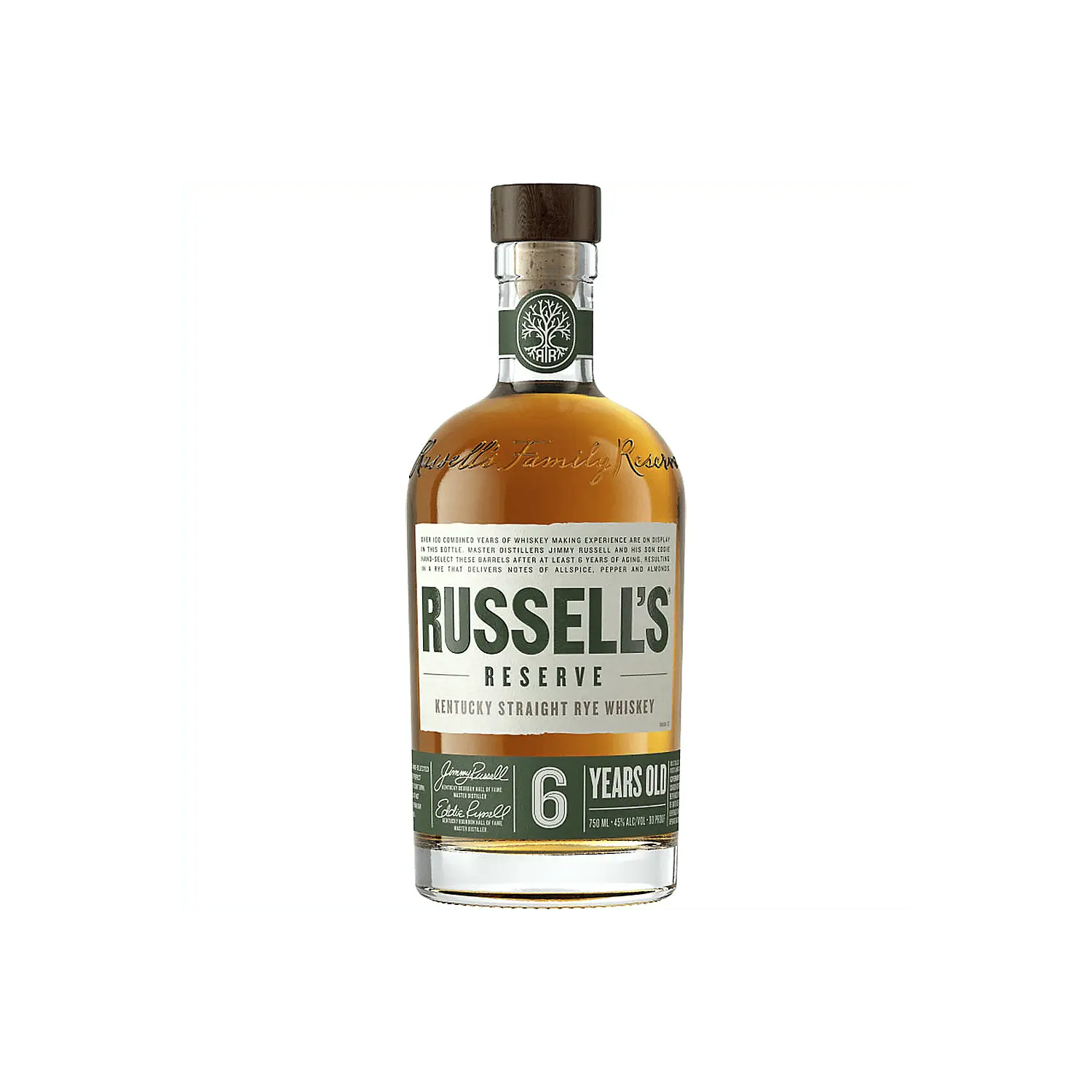 Russell'S Reserve Straight Rye Whiskey 6 Yr 90 750ml.