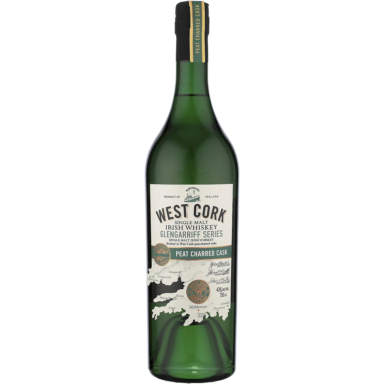 West Cork Single Malt Irish Whiskey Glengarriff Series Peat Charred Cask 86 750ml West Cork