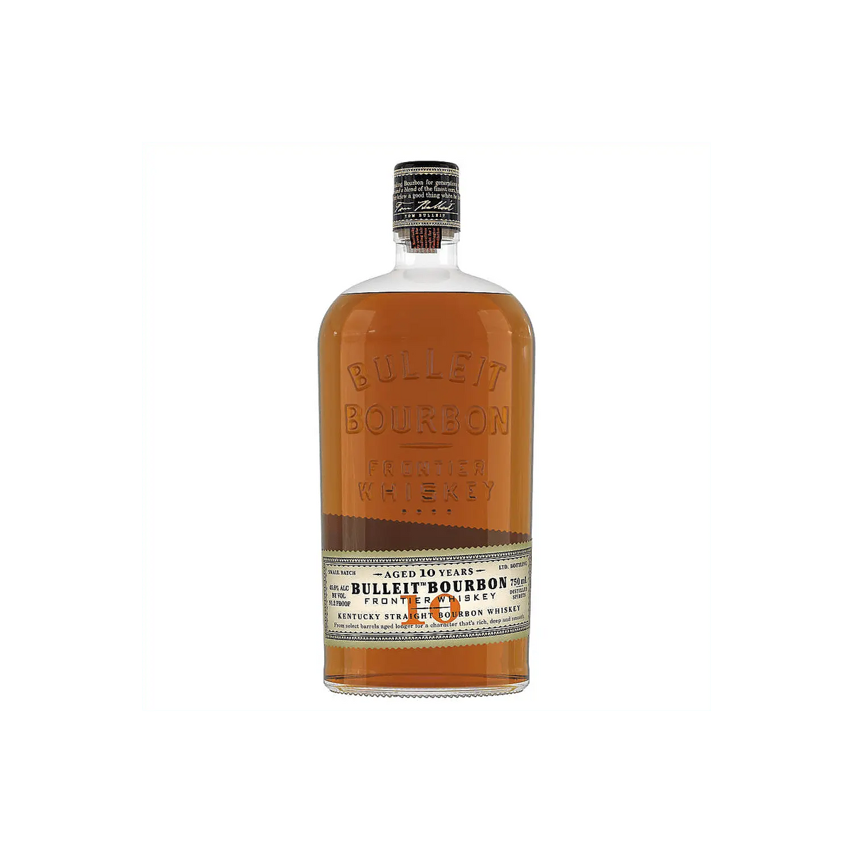 Bulleit Straight Bourbon Frontier Whiskey 10 Yr 91.2 750ml Bulleit
