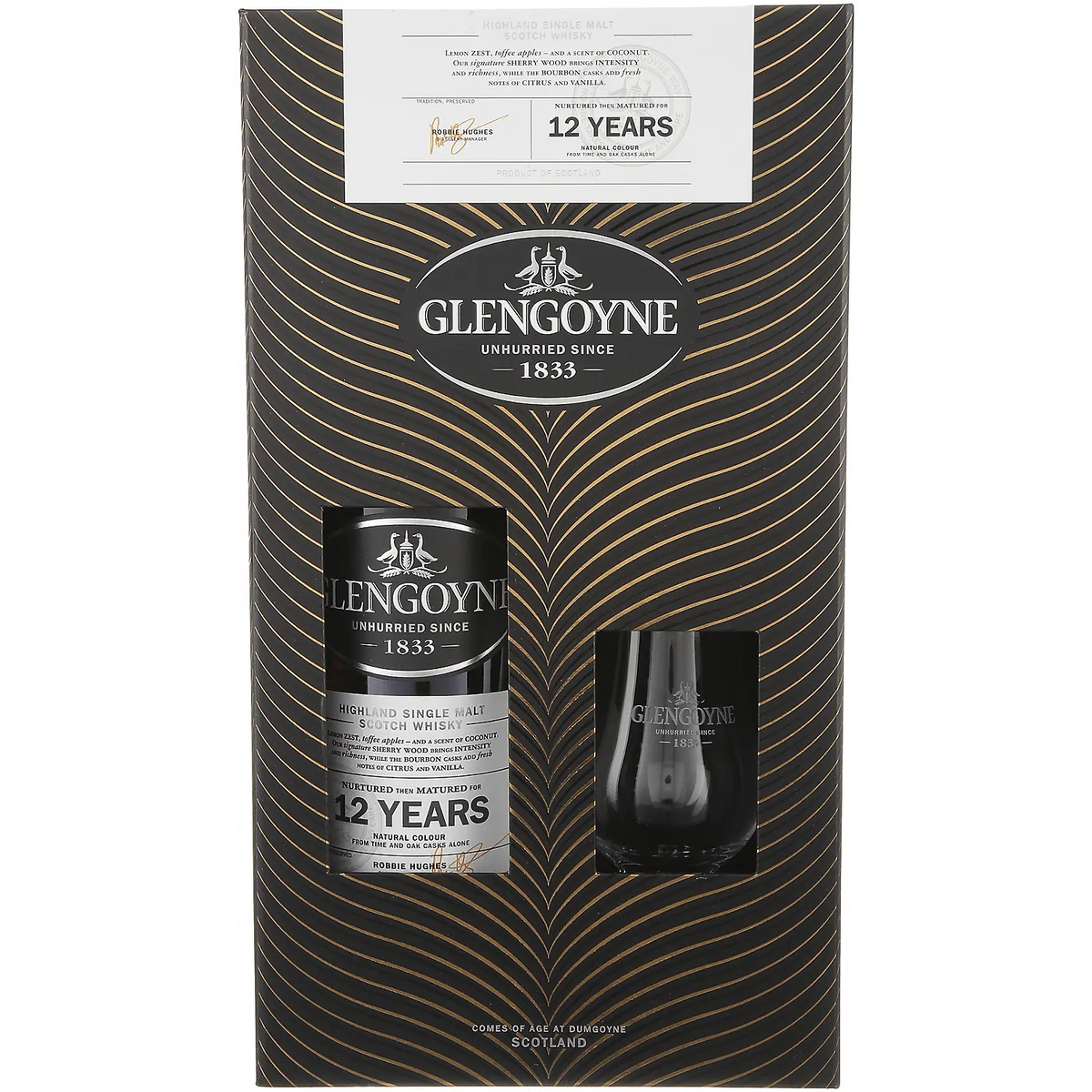 Glengoyne Single Malt Scotch 12 Yr 86 W/ Glass 750ml Glengoyne