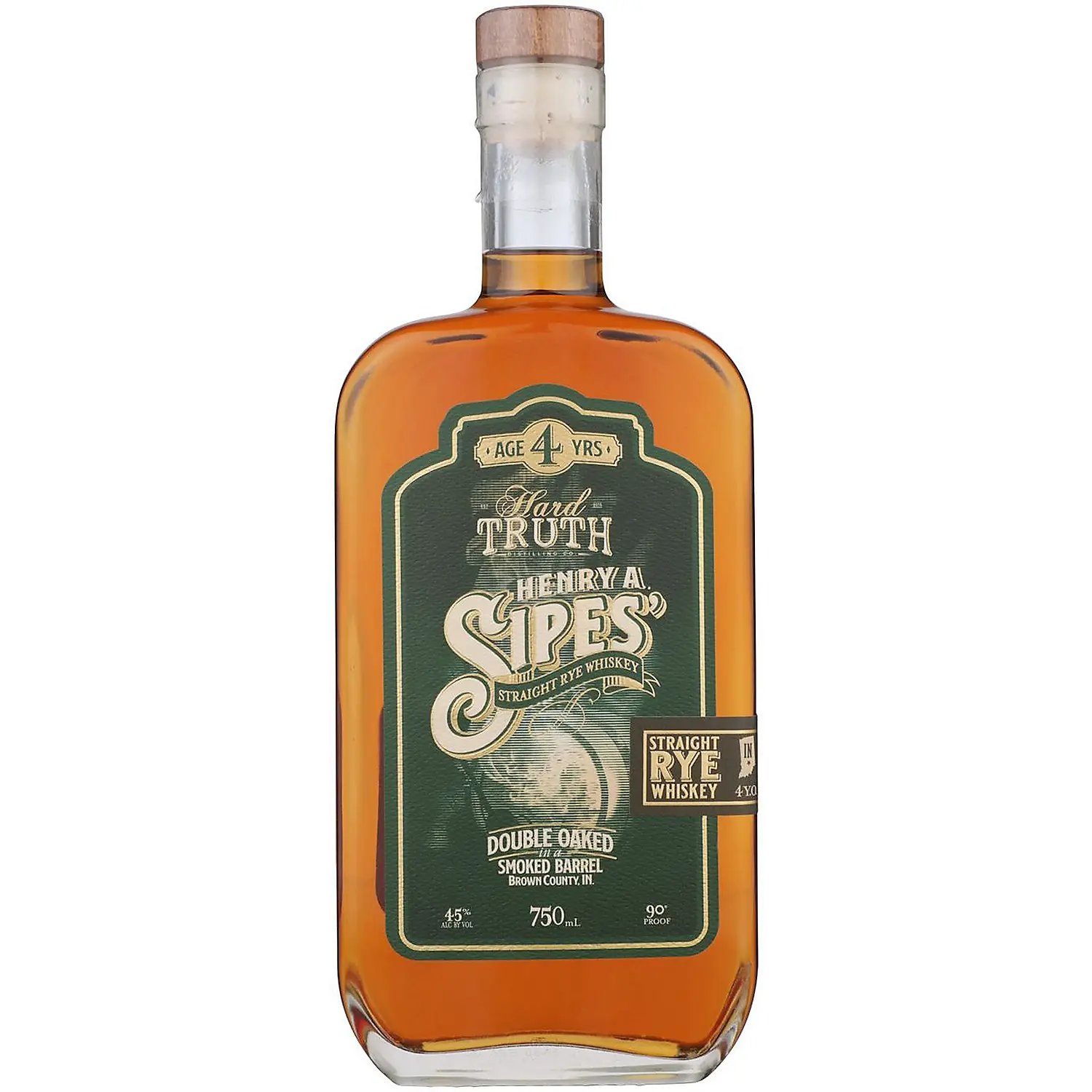 Hard Truth Straight Rye Whiskey Sipes' Double Oaked In A Smoked Barrel 4 Yr 90 750ml Hard Truth