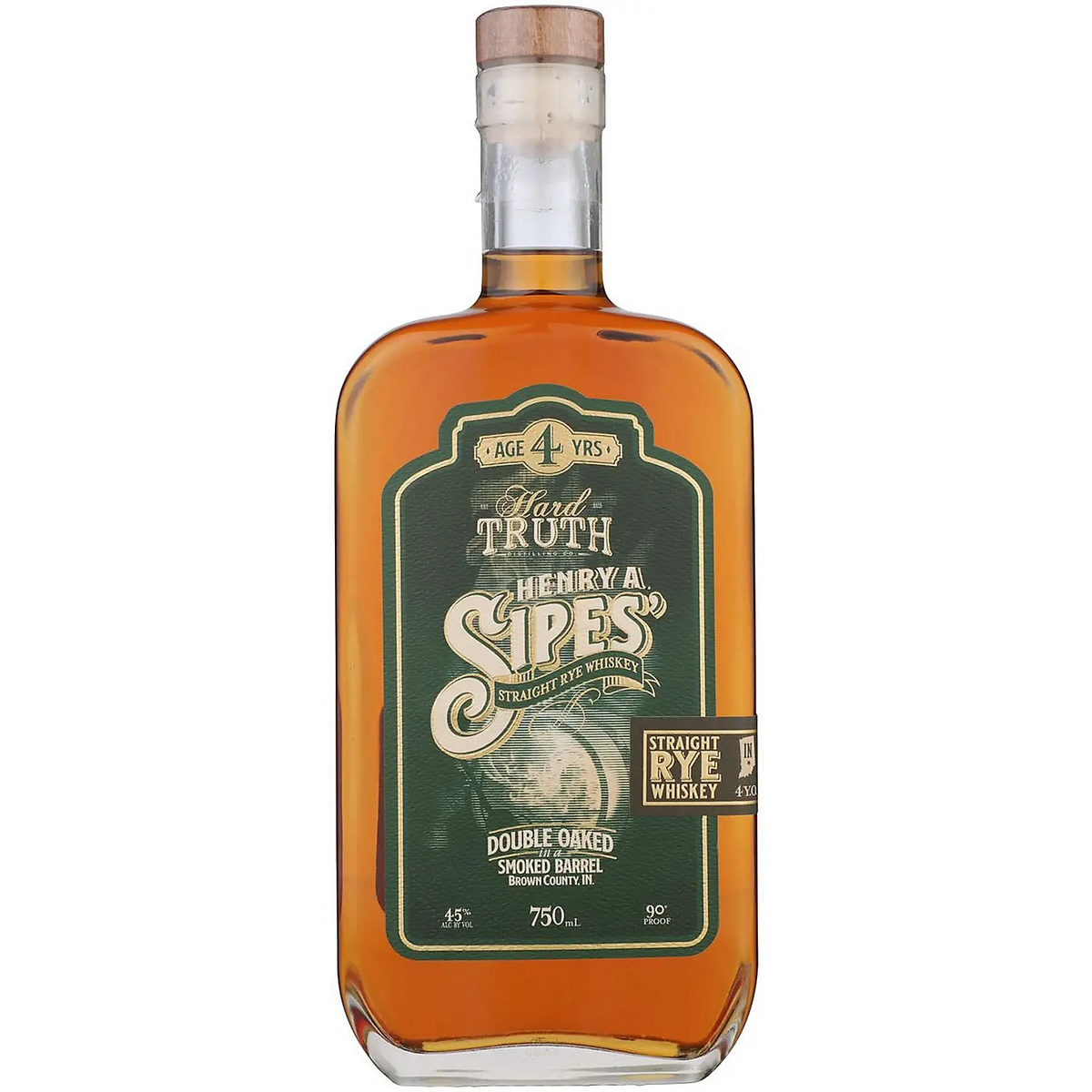 Hard Truth Straight Rye Whiskey Sipes' Double Oaked In A Smoked Barrel 4 Yr 90 750ml Hard Truth
