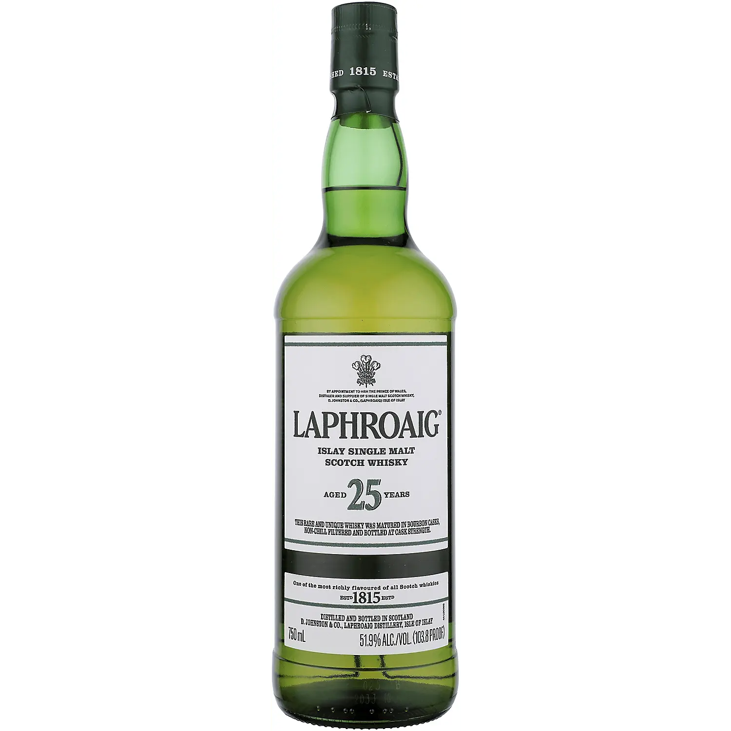 Laphroaig Single Malt Scotch 25 Yr 103.8 750ml Laphroaig
