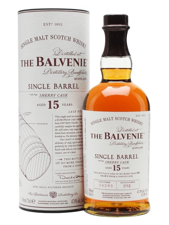 The Balvenie Single Barrel 15 Years Old Single Malt Scotch Whisky 700ml