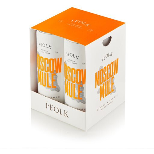 J Folk Vodka Mule Ginger 4pk Cans 250ml